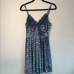 Francesca's Collections Navy Floral Mini Dress